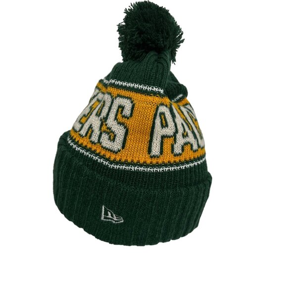 Green Bay Packers New Era NFL Knit Beanie With Removable Pom Football Athleisure - Picture 5 of 7
